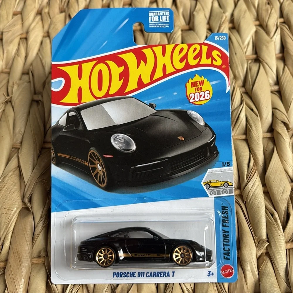 Hot Wheels Porsche 911 Carrera T Black German Sports Car Hotwheels 2026 🆕